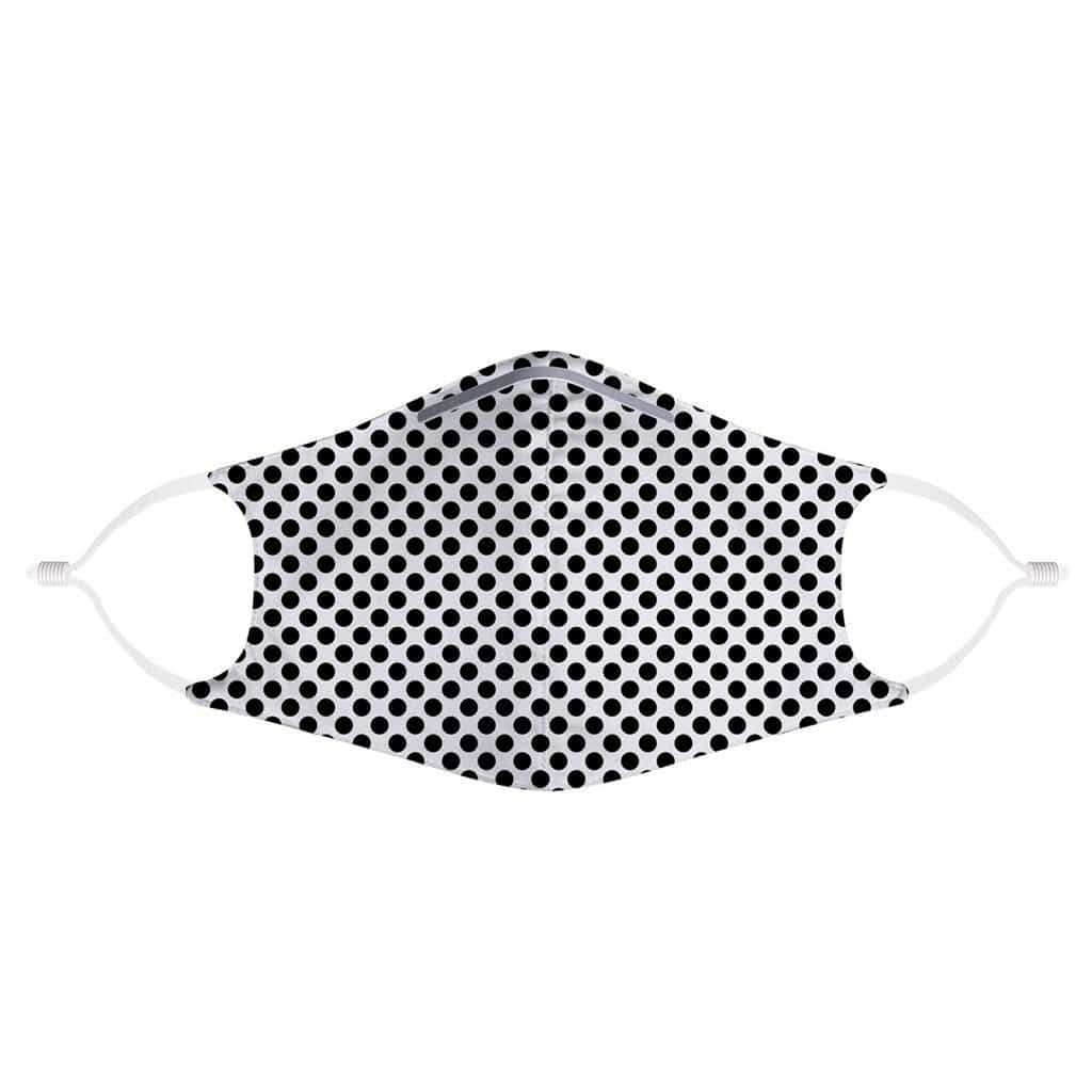 Polka Dot Face Mask With (4) PM 2.5 Carbon Inserts, iEDM, | iEDM