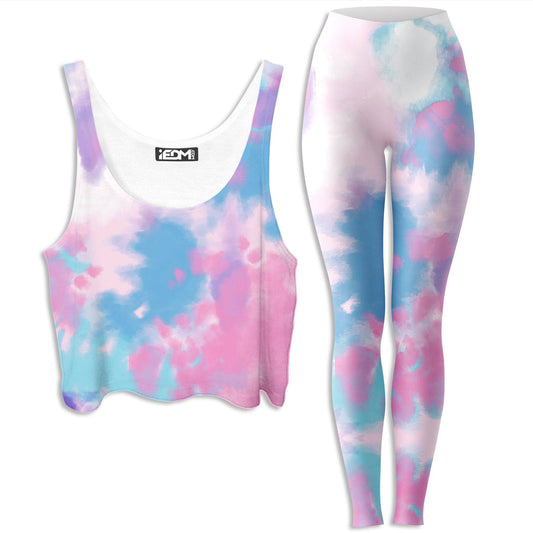 Purple Dye Crop Top and Leggings Combo, iEDM, | iEDM