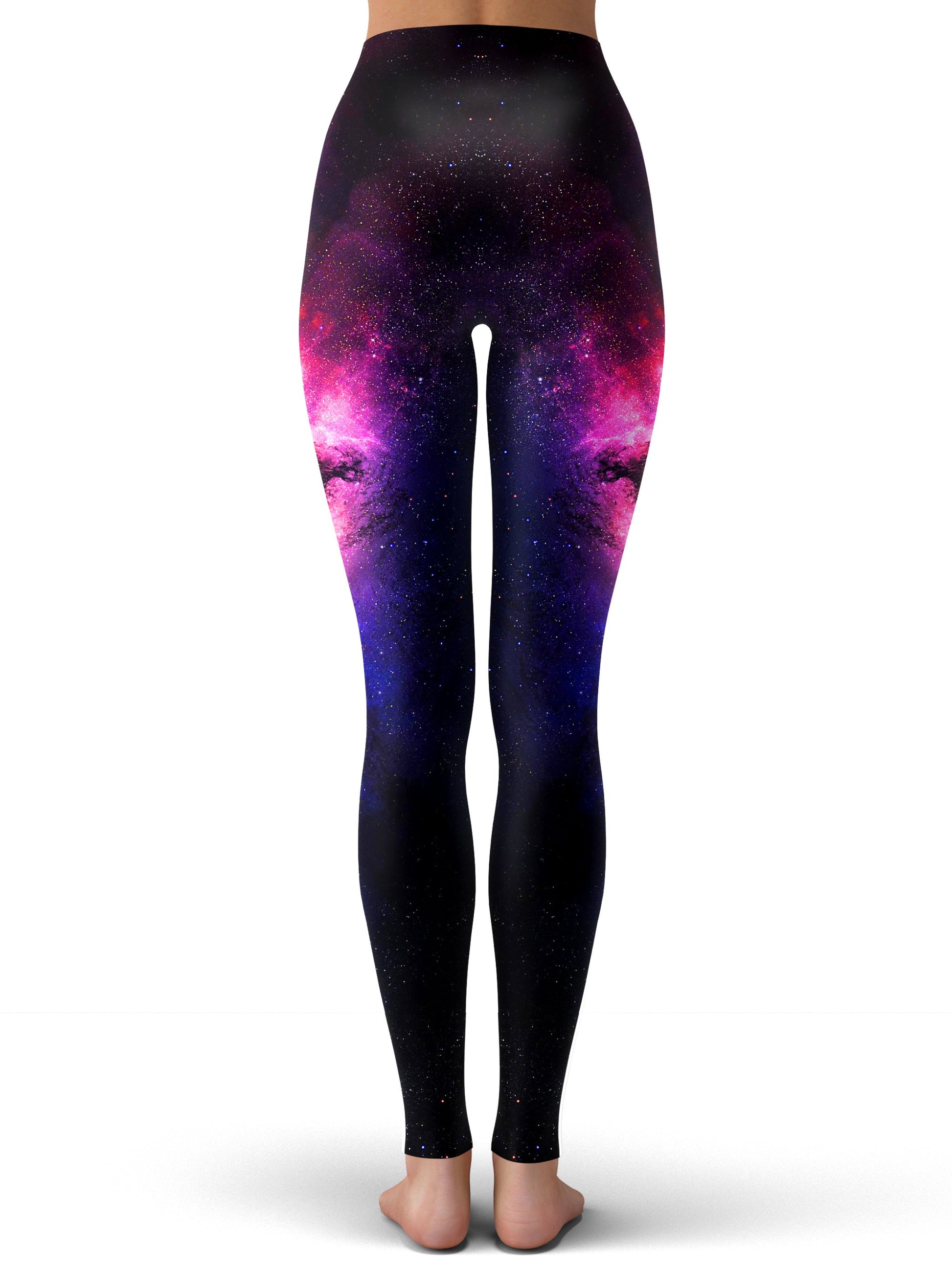 Purple Galactic Print Leggings Women Adult Halloween Costume - XS