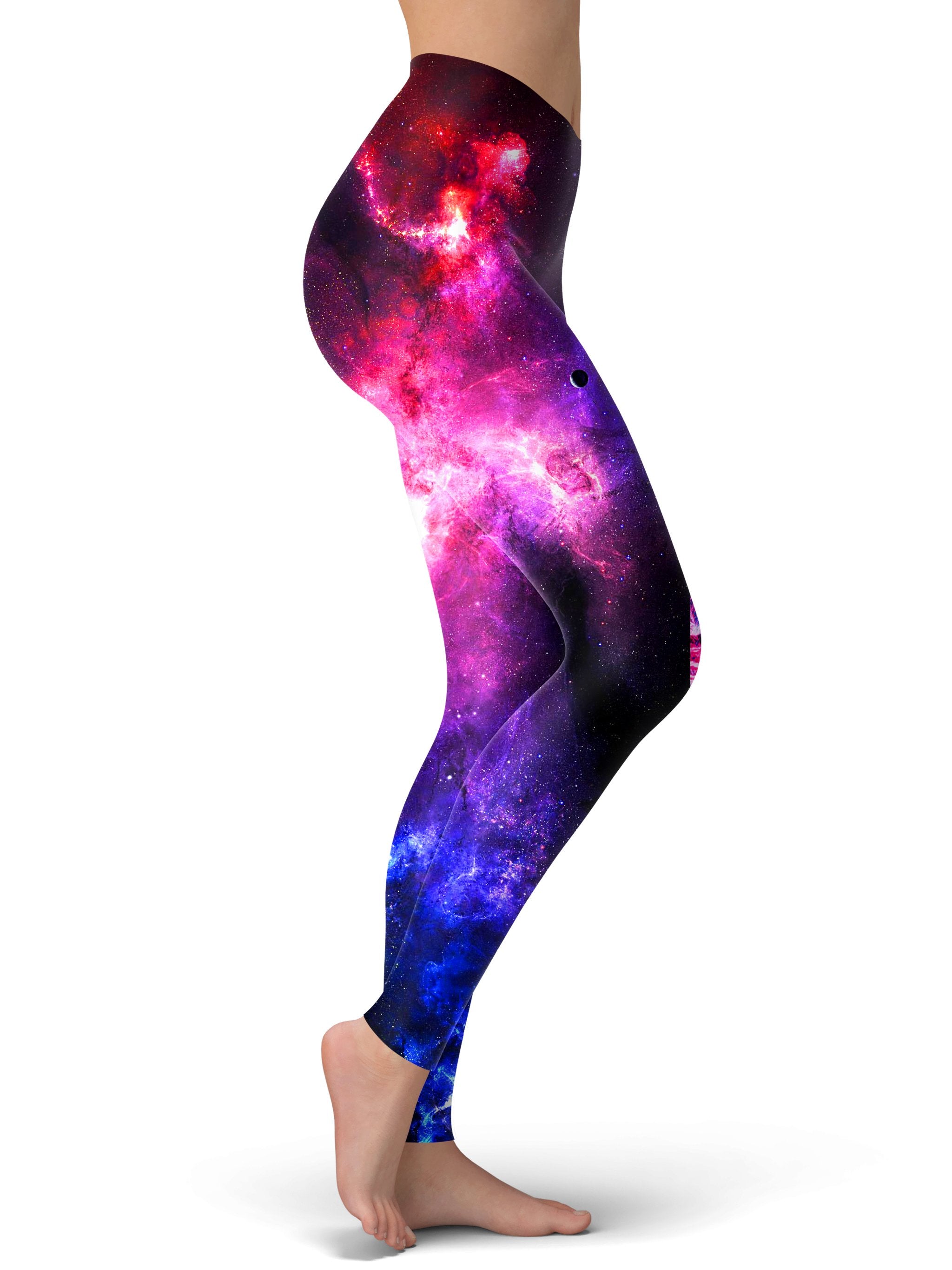 Galaxy Cosmos Leggings, Space Purple Best Women's Casual Tights, Made in  USA(US Size: XS-2XL)