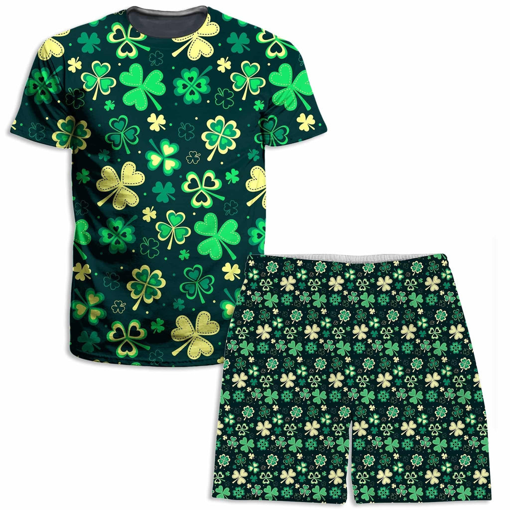 Trippy Clover T-Shirt and Shorts Combo, iEDM, | iEDM