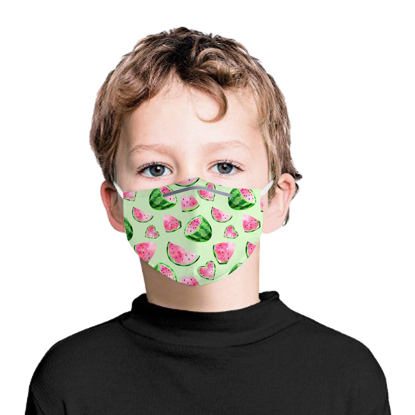 Watermelon Pattern Kids Face Mask With (4) PM 2.5 Carbon Inserts, iEDM, | iEDM