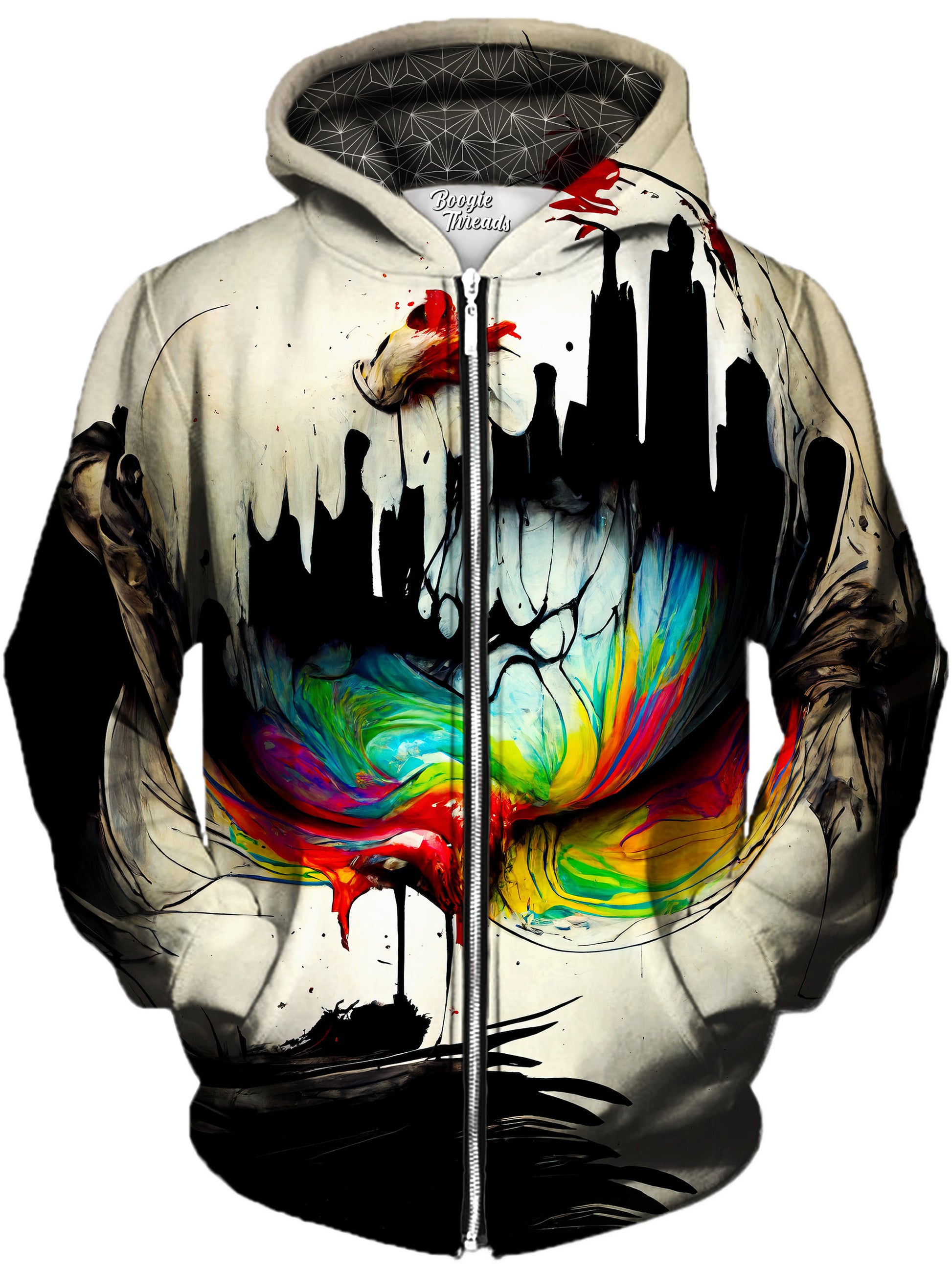 Impure Existence Unisex Zip-Up Hoodie, Gratefully Dyed, | iEDM