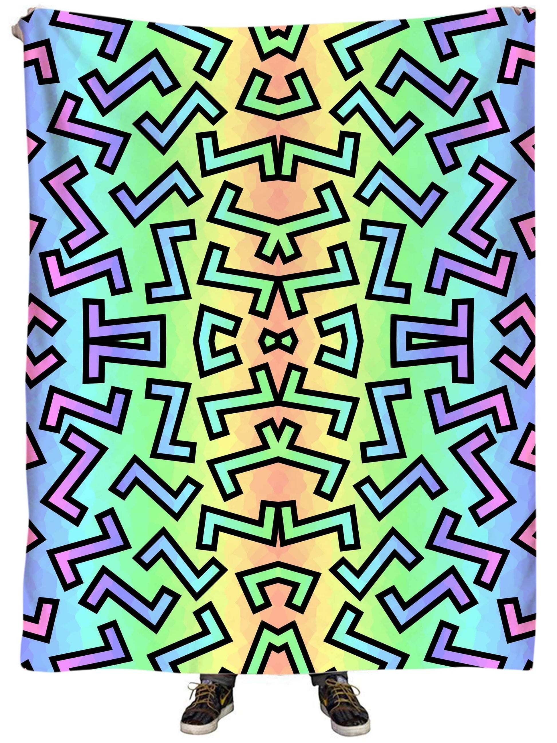 80s Rainbow Plush Blanket, Sartoris Art, | iEDM