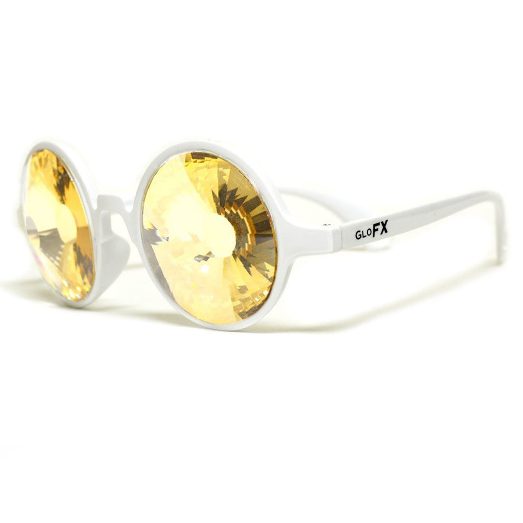 Clear Kaleidoscope Glasses - Gold Wormhole, Kaleidoscope, | iEDM
