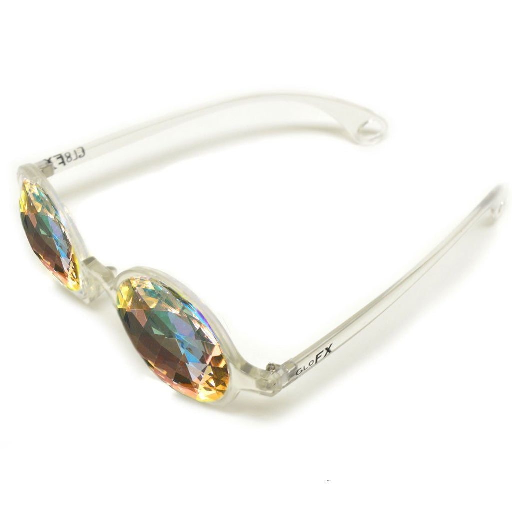 Clear Kaleidoscope Glasses - Rainbow Bug Eye - Flat Back, Kaleidoscope, | iEDM