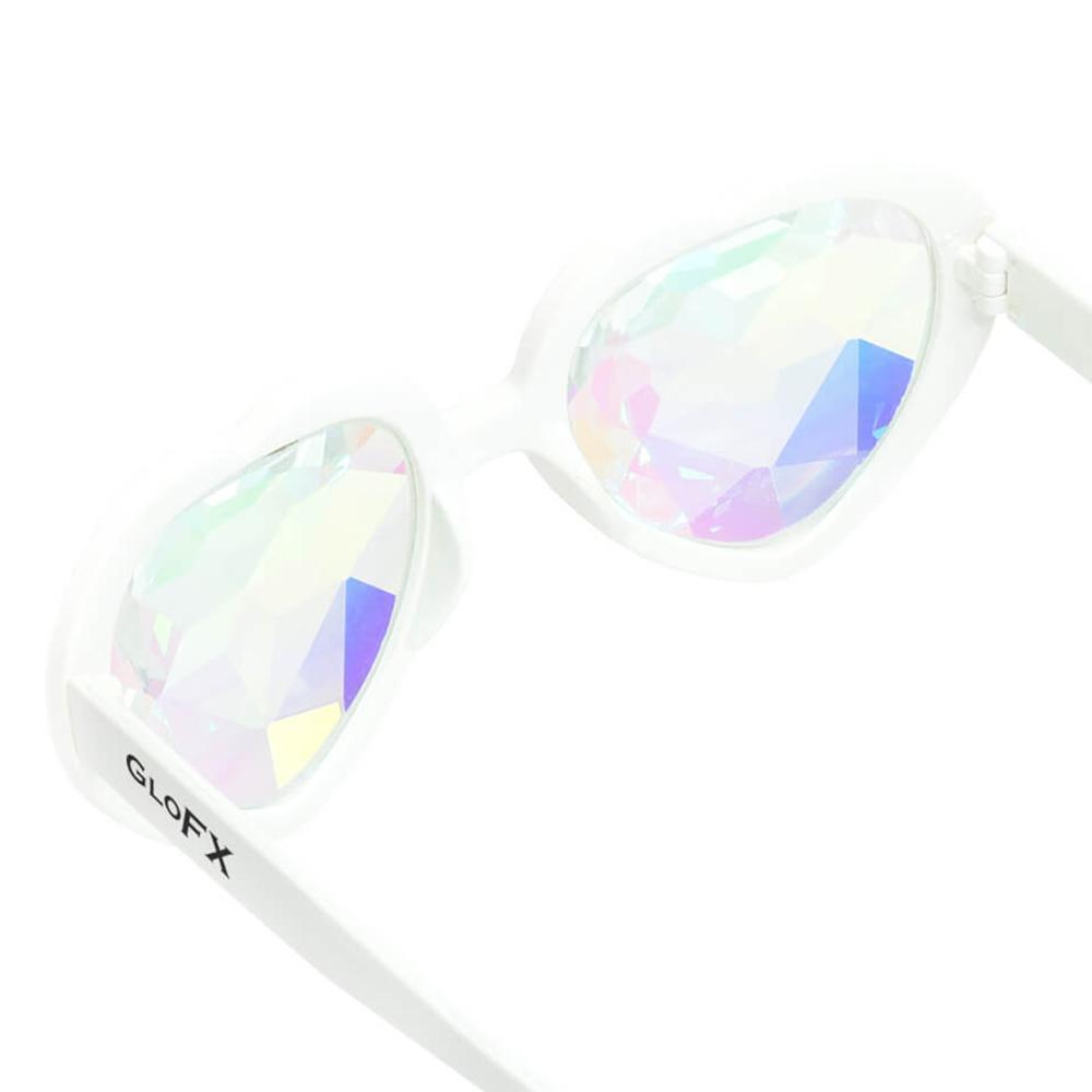 Heart Shaped Kaleidoscope Glasses White iEDM