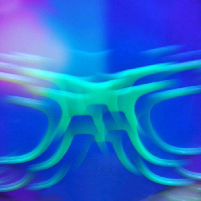 White Cat Eye Kaleidoscope Glasses - Rainbow Bug Eye - Flat Back, Kaleidoscope, | iEDM