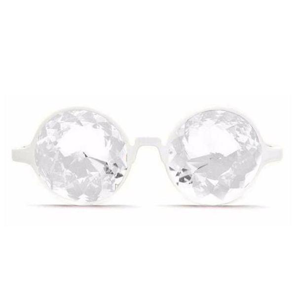 White Kaleidoscope Glasses - Clear, Kaleidoscope, | iEDM