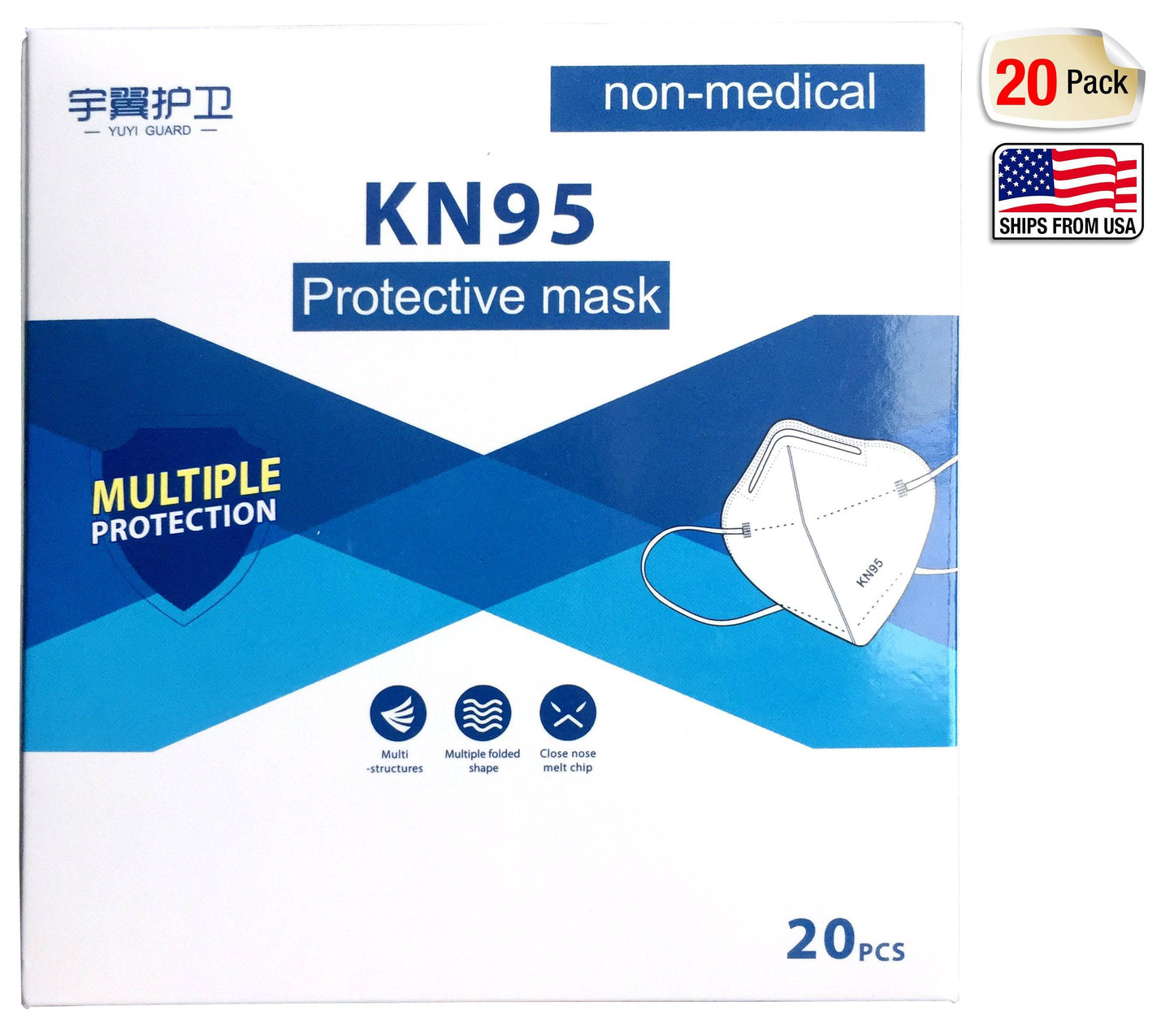 KN95 Masks 20-Pack Box, , | iEDM