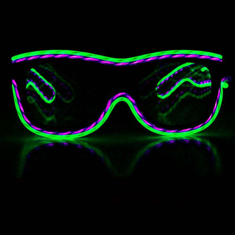 Customizable MultiColor TRACER Luminescence Diffraction Glasses, Light up glasses, | iEDM