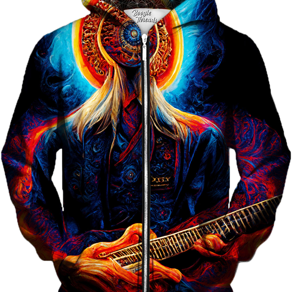 Love Of Fire Unisex Zip-Up Hoodie, Gratefully Dyed, | iEDM