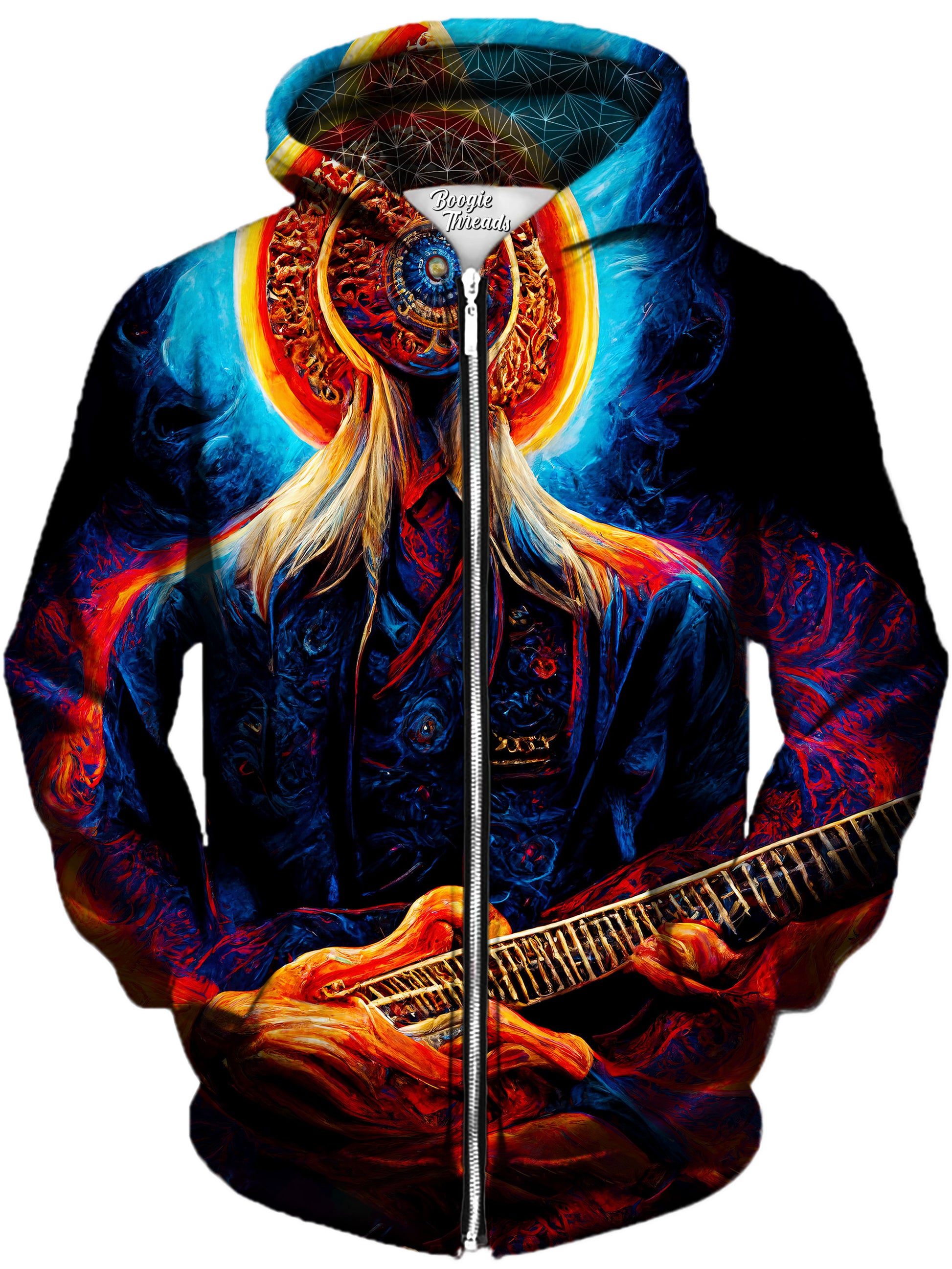 Love Of Fire Unisex Zip-Up Hoodie, Gratefully Dyed, | iEDM