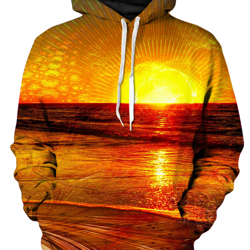 Fractal Sunset Unisex Hoodie, Lucid Eye Studios, | iEDM