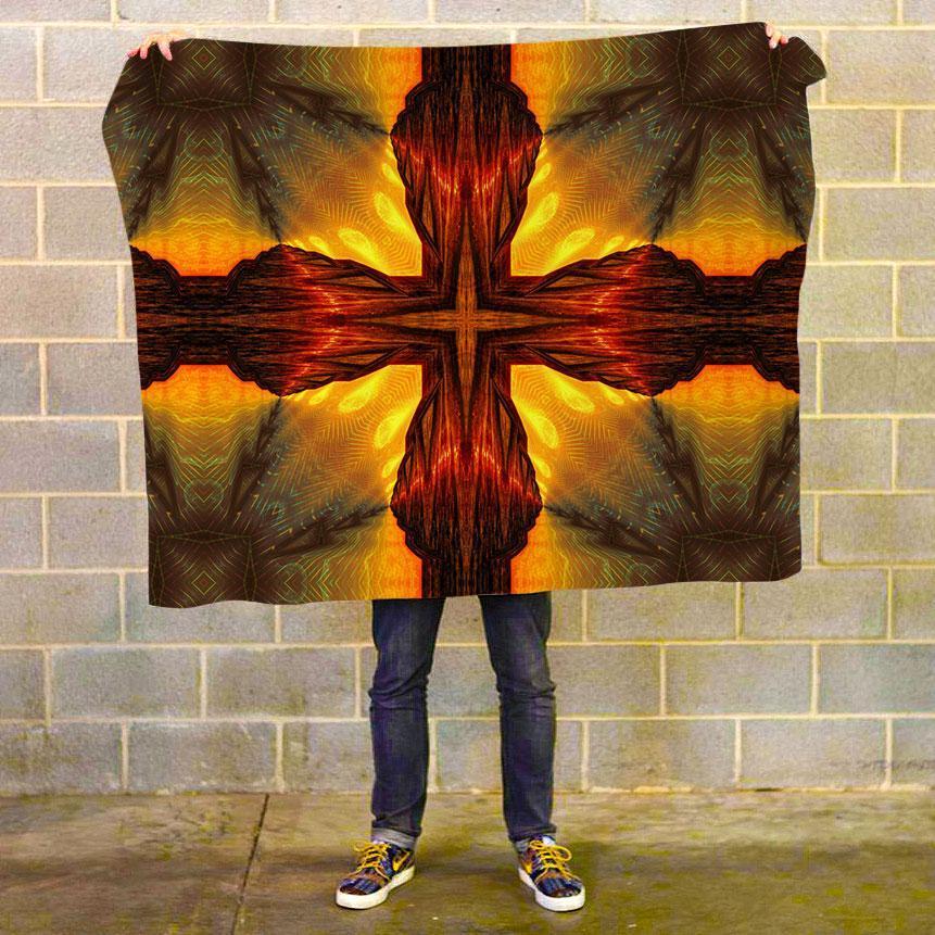 Psychic Cross Plush Blanket, Lucid Eye Studios, | iEDM