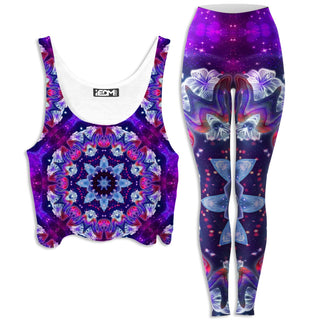 Lucid Eye Studios - Sonic Blossom Crop Top and Leggings Combo