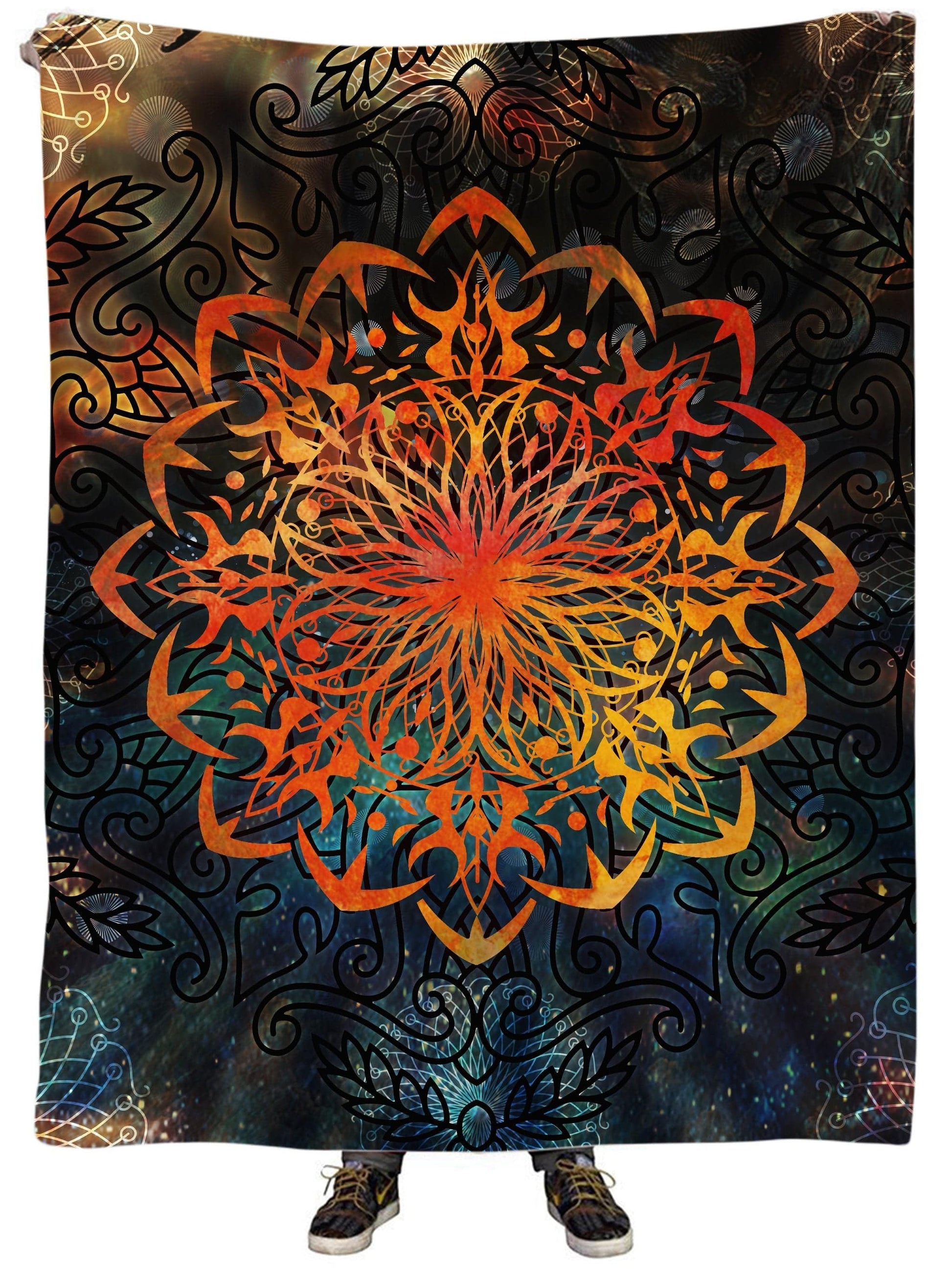 Fire Ornament Plush Blanket, MCAshe Spiritual Art, | iEDM