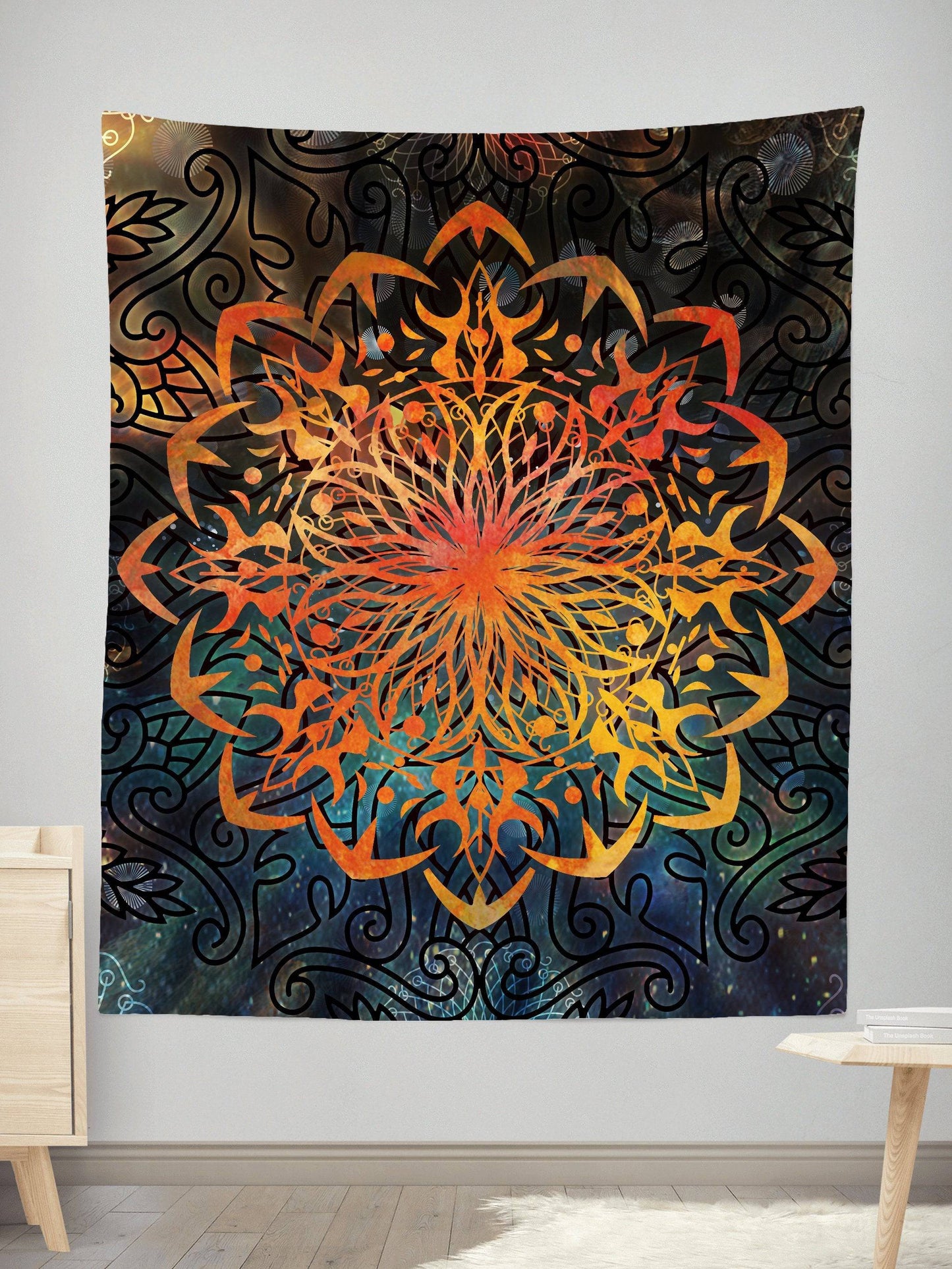 Fire Ornament Tapestry, MCAshe Spiritual Art, | iEDM