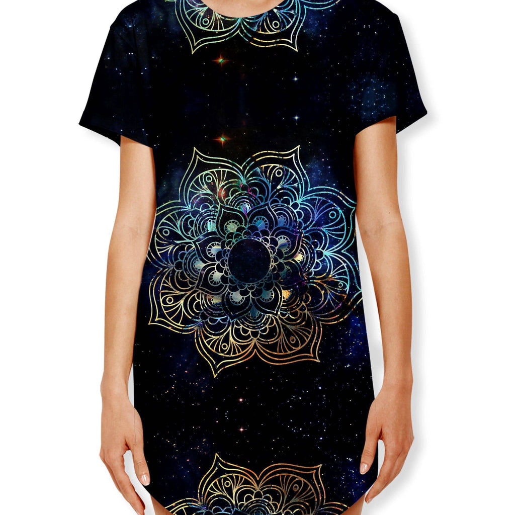 Galaxy Mandala Drop Cut Unisex T-Shirt, MCAshe Spiritual Art, | iEDM