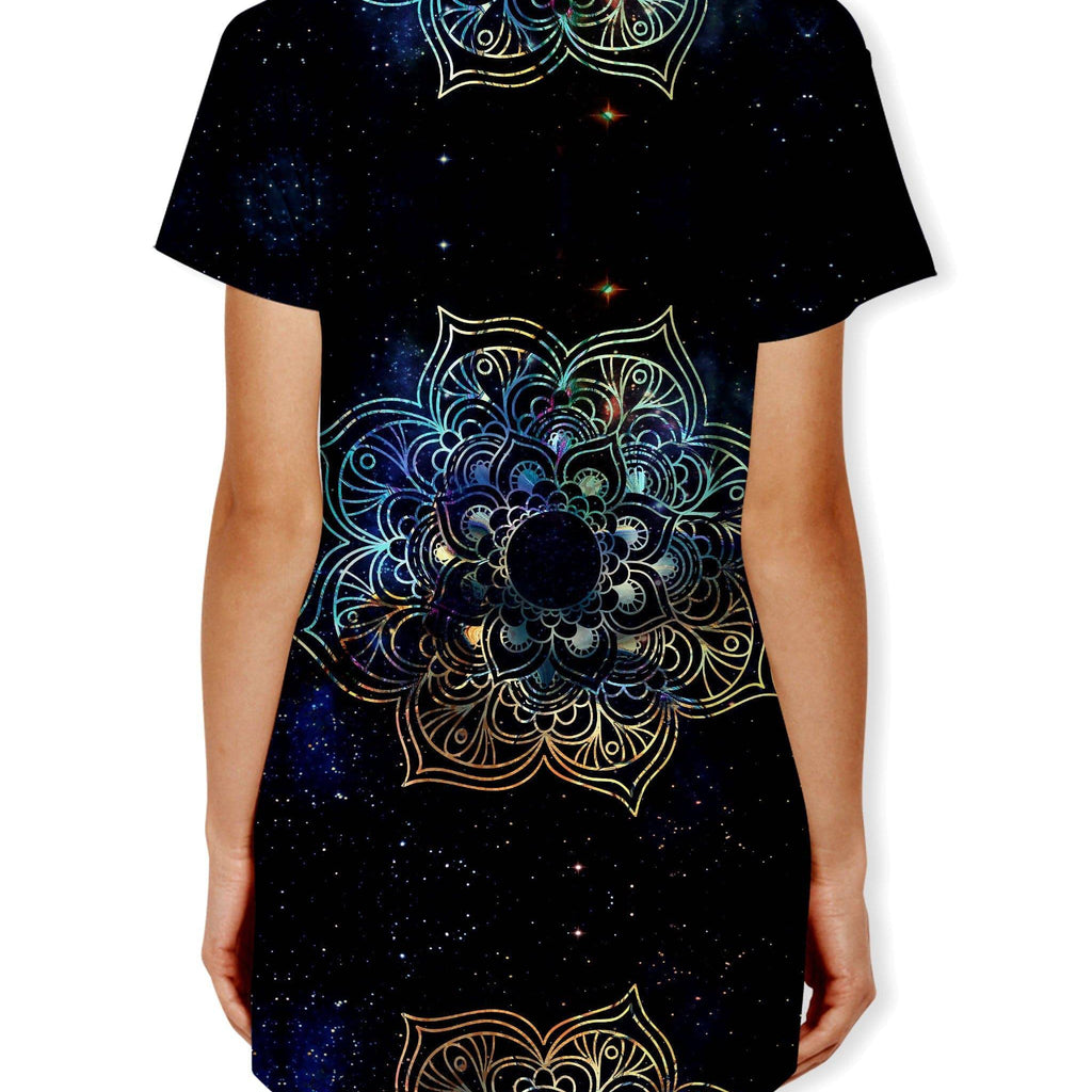 Galaxy Mandala Drop Cut Unisex T-Shirt, MCAshe Spiritual Art, | iEDM