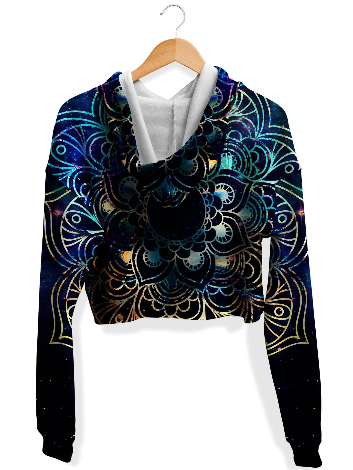 Galaxy Mandala Fleece Crop Hoodie, MCAshe Spiritual Art, | iEDM
