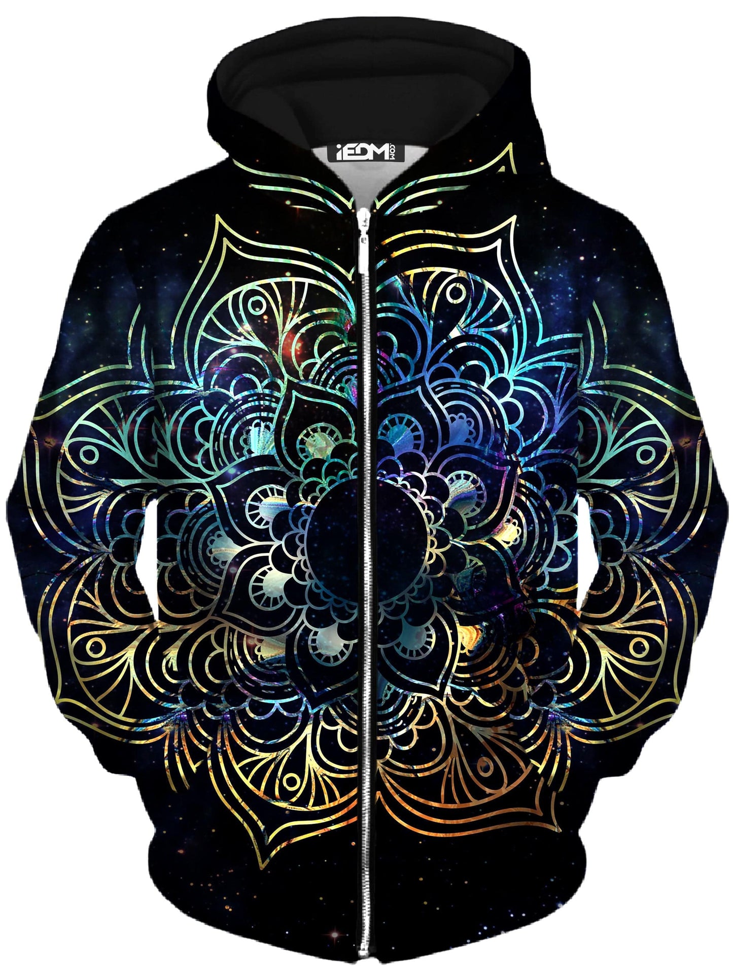 Galaxy Mandala Unisex Zip-Up Hoodie, MCAshe Spiritual Art, | iEDM
