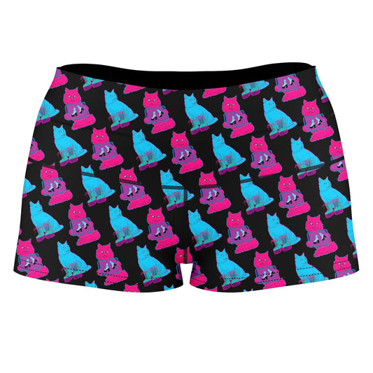 Boots N Cats High-Waisted Women's Shorts, Noctum X Truth, | iEDM
