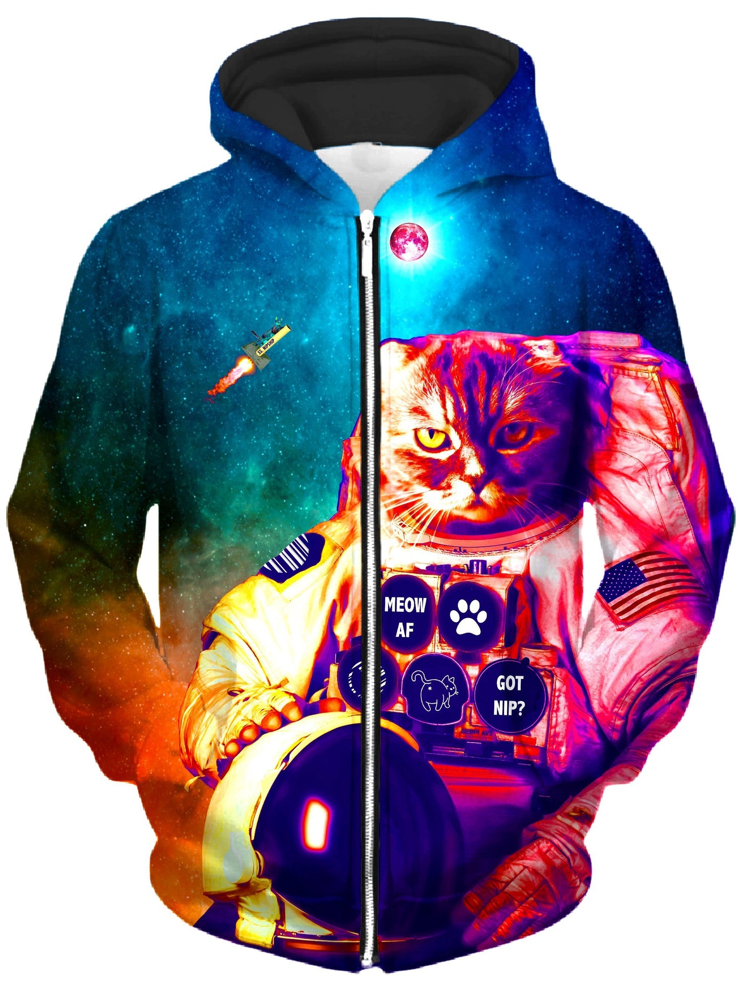 Catstronaut Unisex Zip-Up Hoodie, Noctum X Truth, | iEDM