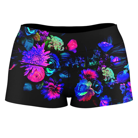 Darkest Bloom High-Waisted Women's Shorts, Noctum X Truth, | iEDM