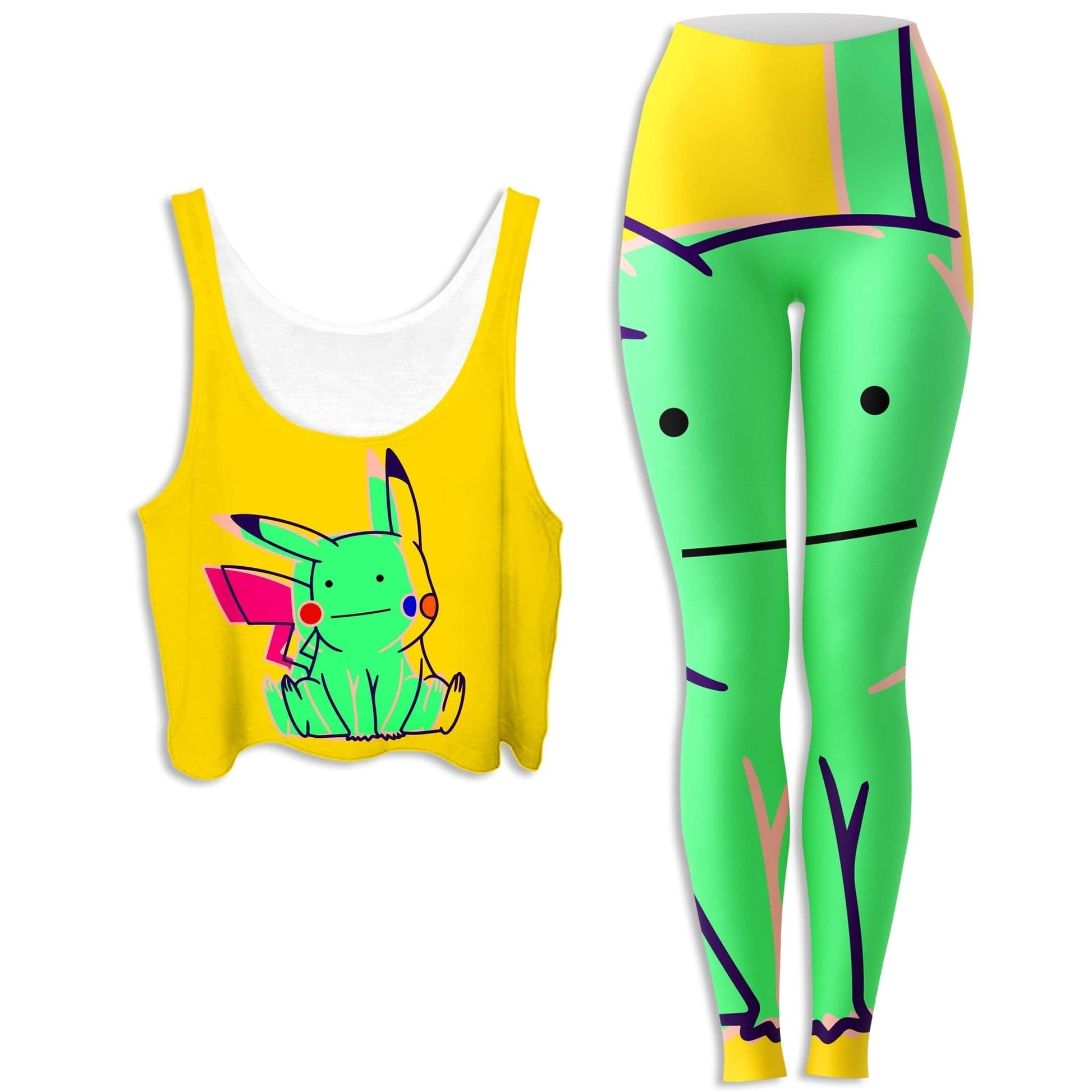 Ditto Pikachu Crop Top and Leggings Combo, Noctum X Truth, | iEDM