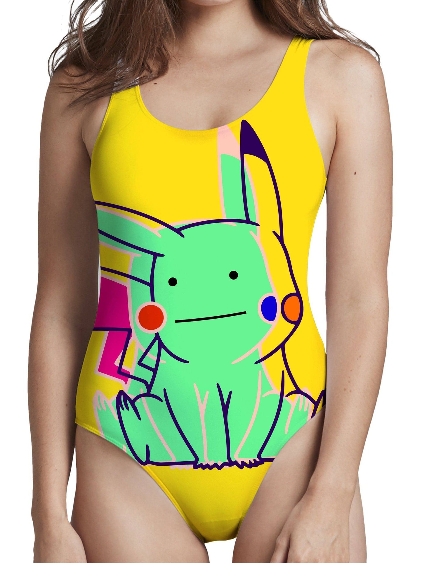 Ditto Pika Low Cut One-Piece Swimsuit, Noctum X Truth, | iEDM