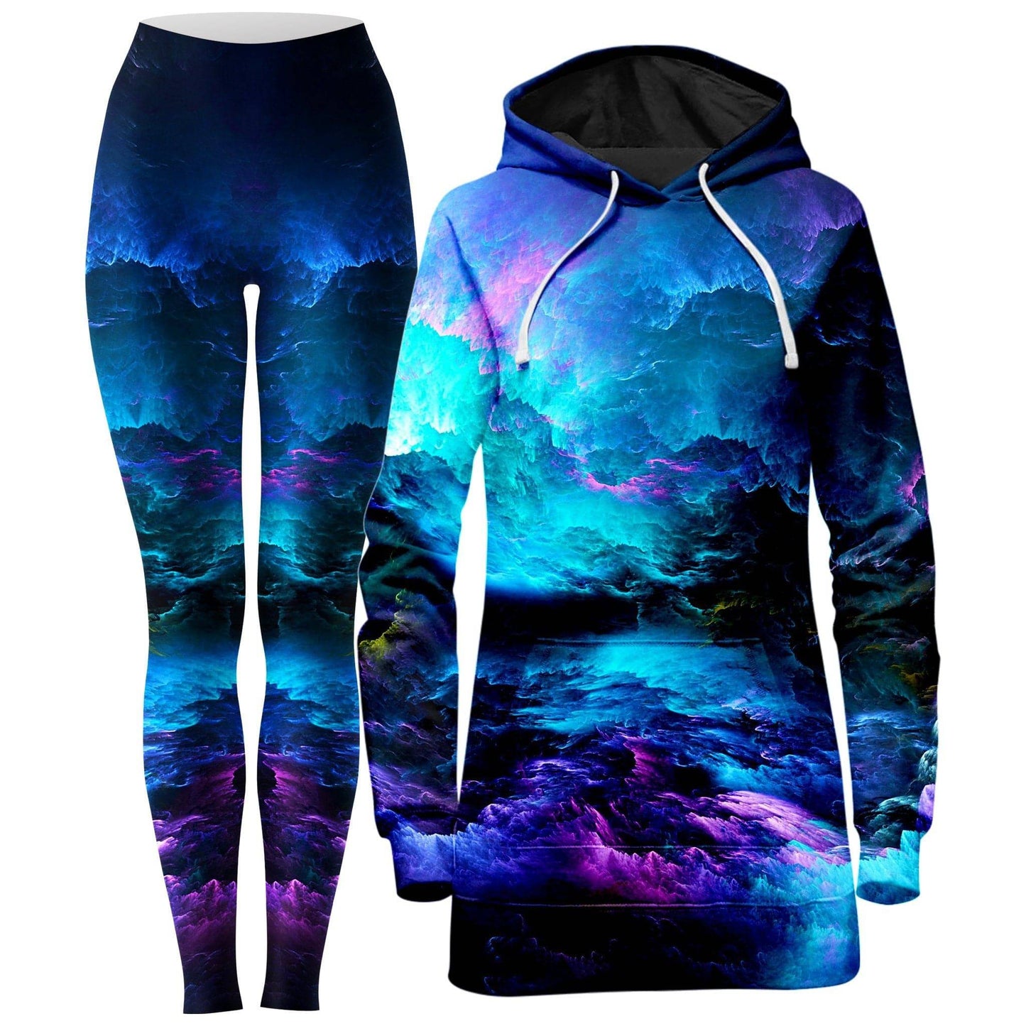 Dream Waves Hoodie Dress and Leggings Combo, Noctum X Truth, | iEDM