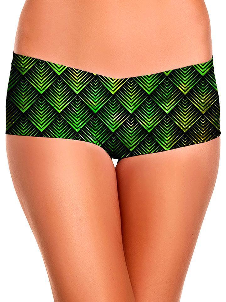 Galactic Dragon Scale Green Booty Shorts, Noctum X Truth, | iEDM