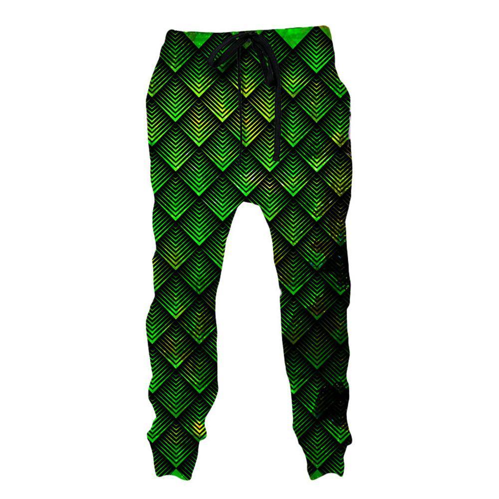 Galactic Dragon Scale Green Hoodie and Joggers Combo iEDM