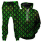Noctum X Truth Galactic Dragon Scale Green Hoodie and Joggers Combo - iEDM