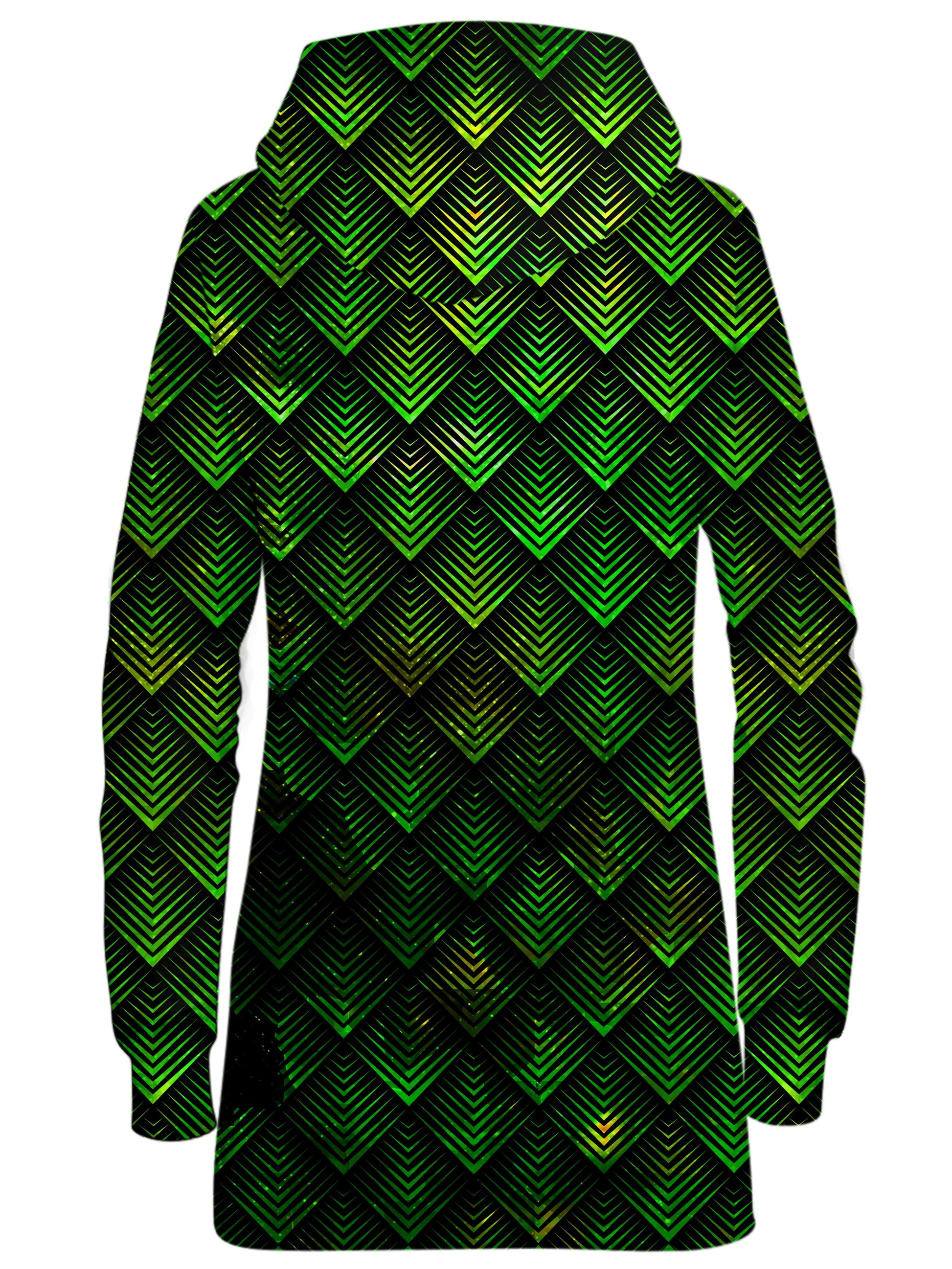 Noctum X Truth Galactic Dragon Scale Green Hoodie Dress - iEDM