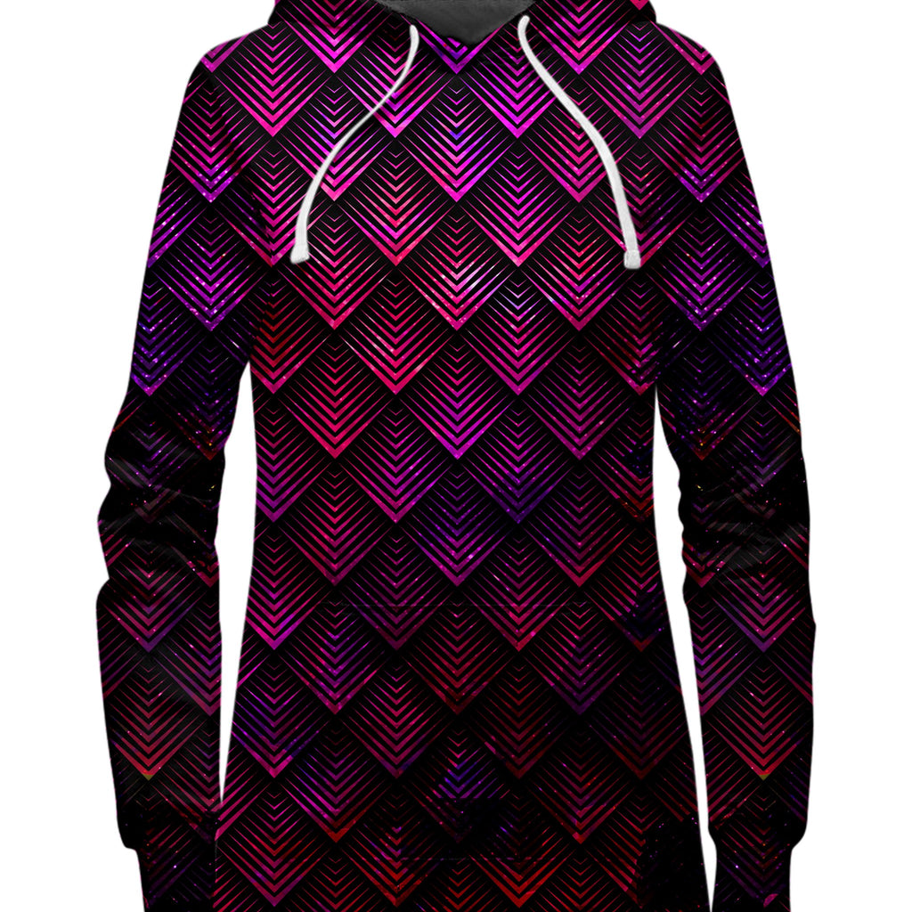 Noctum X Truth Galactic Dragon Scale Pink Hoodie Dress - iEDM