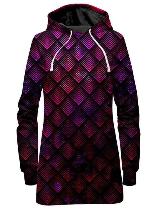 Noctum X Truth Galactic Dragon Scale Pink Hoodie Dress - iEDM