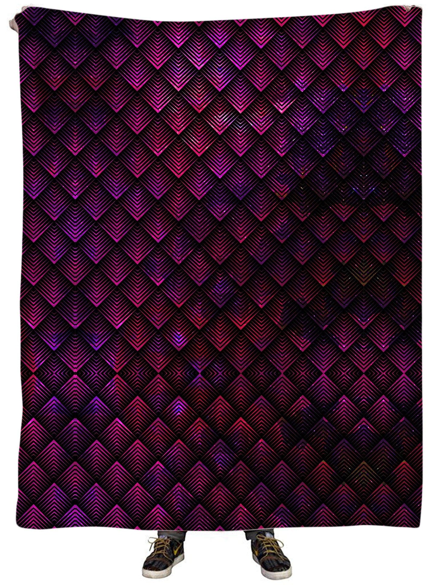 Galactic Dragon Scale Pink Plush Blanket, Noctum X Truth, | iEDM