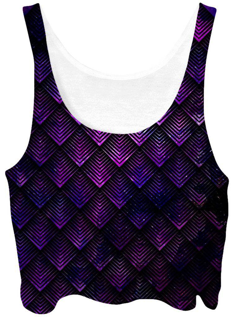 Galactic Dragon Scale Purple Crop Top and Booty Shorts Combo, Noctum X Truth, | iEDM