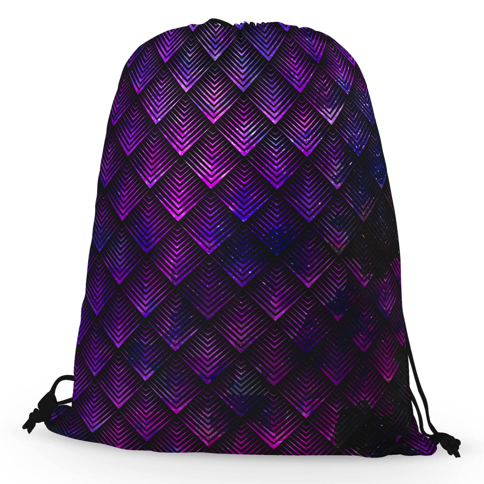 Galactic Dragon Scale Purple Drawstring Bag | iEDM