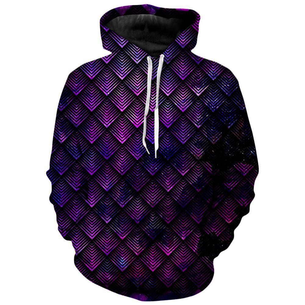 Noctum X Truth Galactic Dragon Scale Purple Hoodie and Joggers Combo - iEDM
