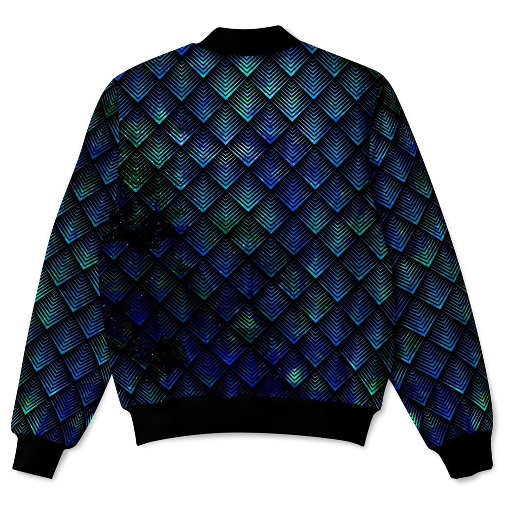 Galactic Dragon Scale Teal Bomber Jacket (Ready To Ship), Noctum X Truth, | iEDM