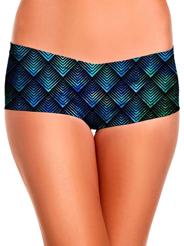 Galactic Dragon Scale Teal Booty Shorts, Noctum X Truth, | iEDM