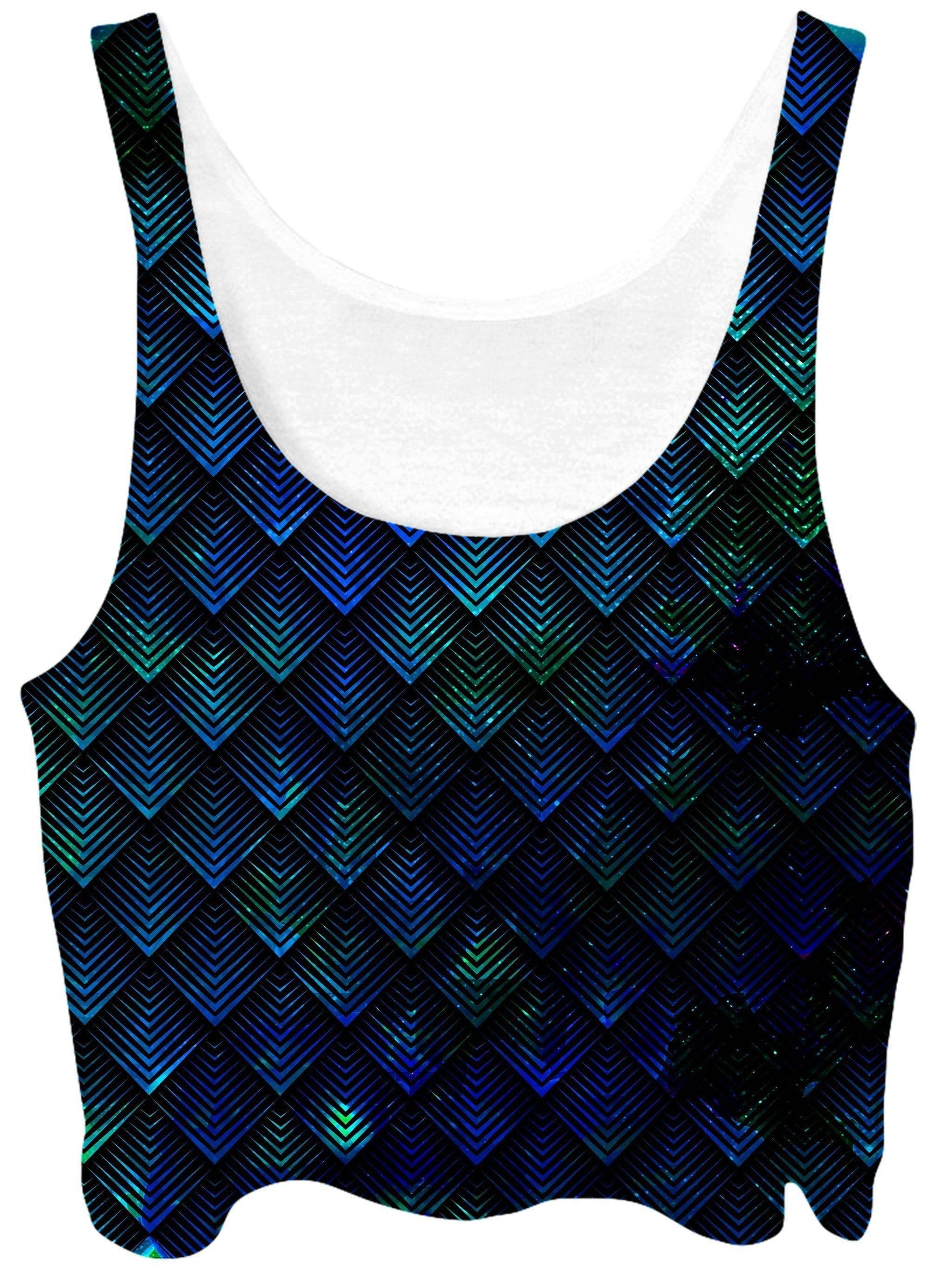 Galactic Dragon Scale Teal Crop Top (Ready To Ship), Noctum X Truth, | iEDM