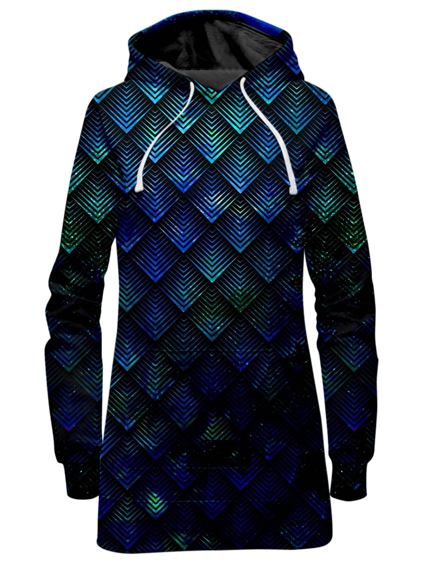 Galactic Dragon Scale Teal Hoodie Dress and Leggings Combo, Noctum X Truth, | iEDM