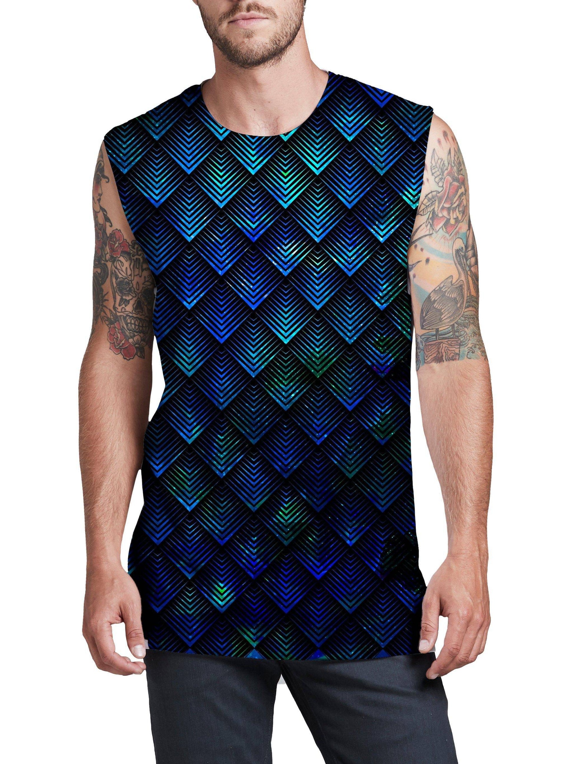 Galactic Dragon Scale Teal Men's Muscle Tank, Noctum X Truth, | iEDM