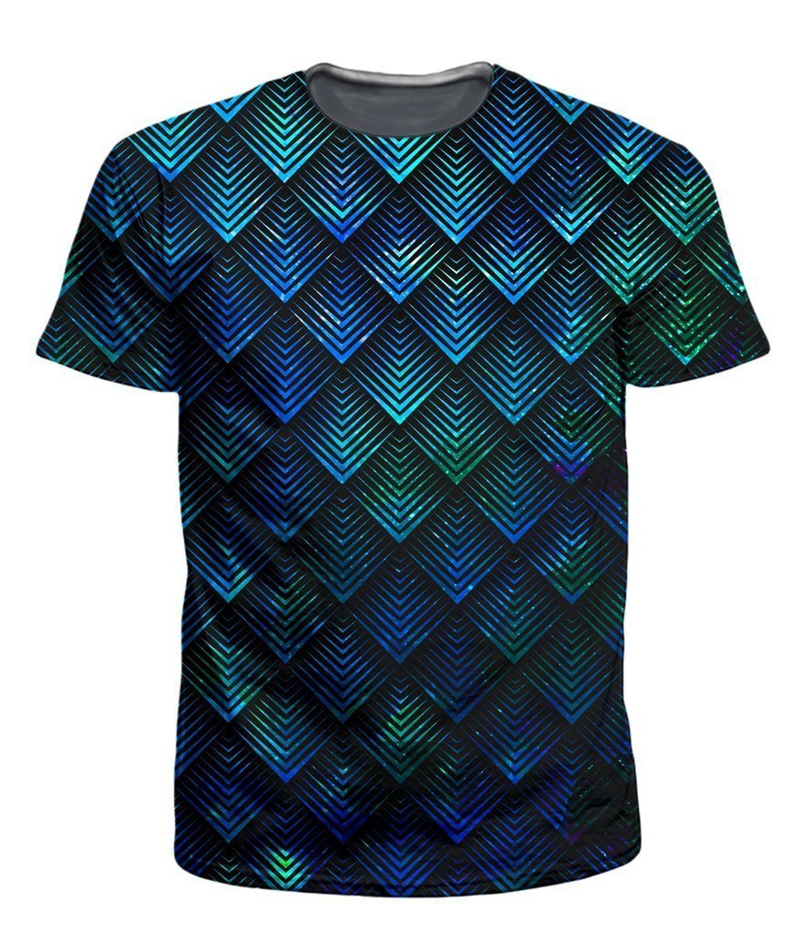 Noctum X Truth Galactic Dragon Scale Teal T-Shirt and Shorts Combo - iEDM