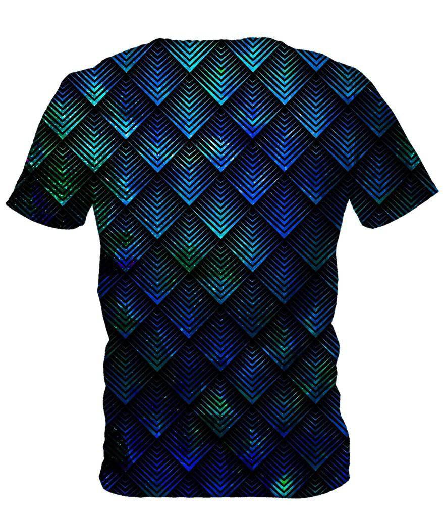 Galactic Dragon Scale Teal T-Shirt and Shorts Combo, Noctum X Truth, | iEDM