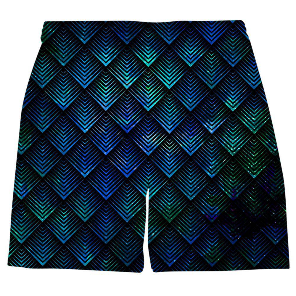 Galactic Dragon Scale Teal Tank and Shorts with PM 2.5 Face Mask Combo, Noctum X Truth, | iEDM